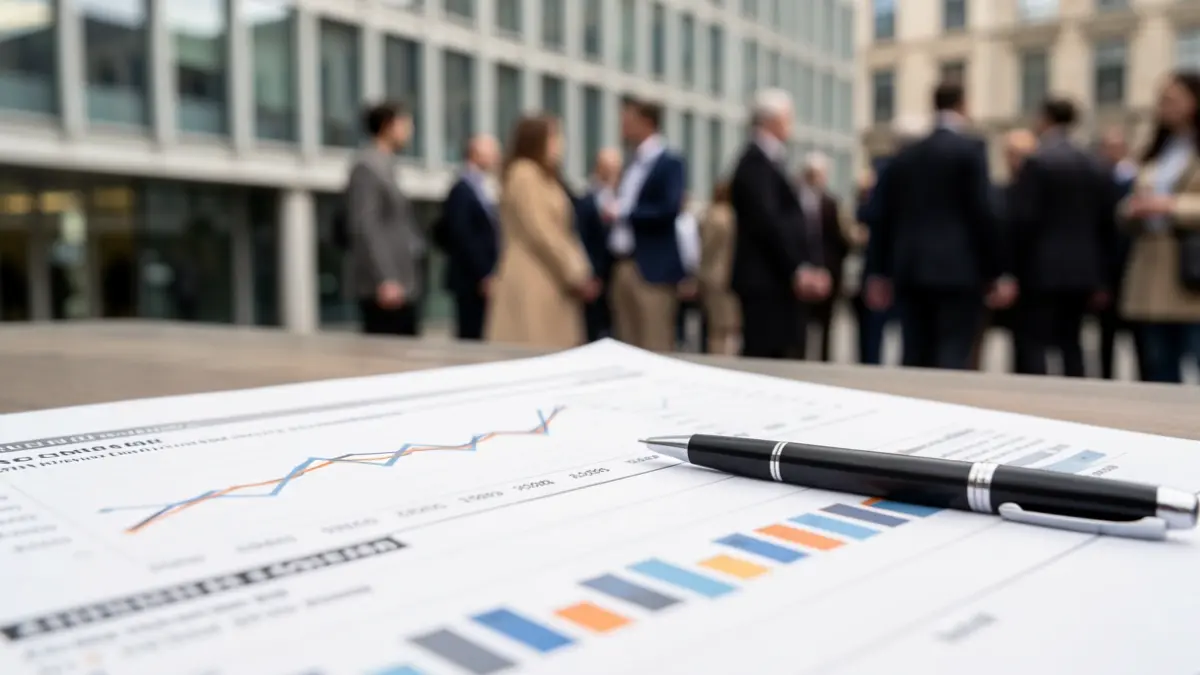 Generic image of financial documents and an office.