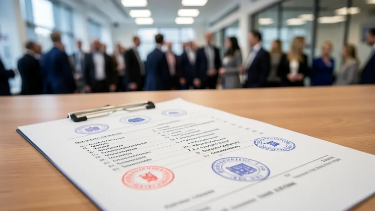 Image générique d'un document officiel listant des métiers en pénurie, sur un bureau.