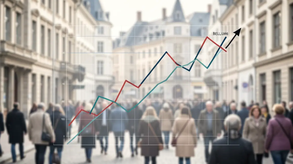 Generic image of economic graphs and Belgian architecture.